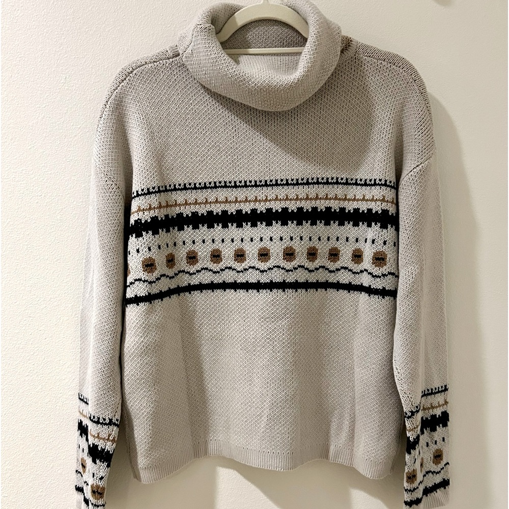 NWOT Fair Isle Turtleneck sweater Size medium